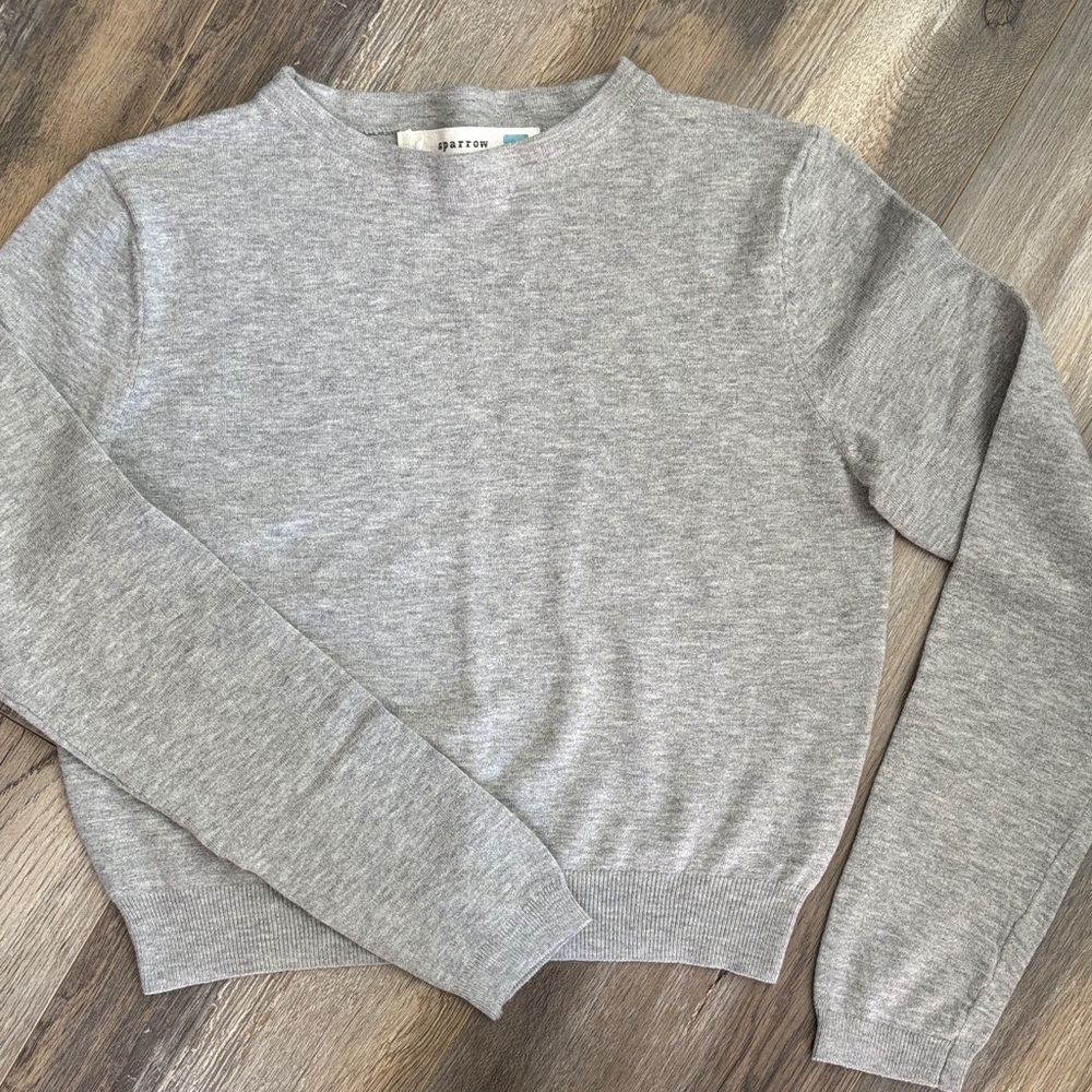 Sparrow Light Gray Crew Neck Sweater